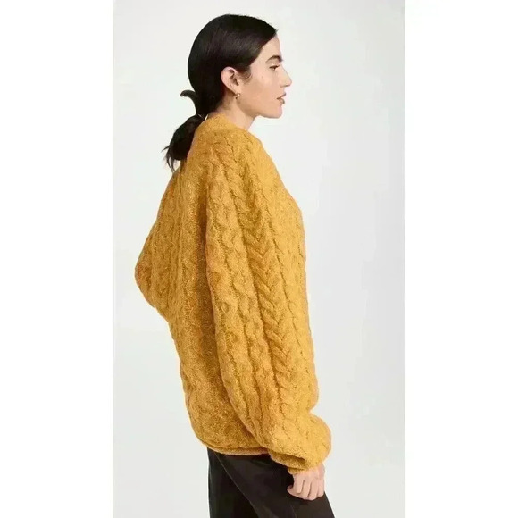 New STAUD Jeromine Sweater Sunflower Sz XS Retails $375 - Picture 4 of 7